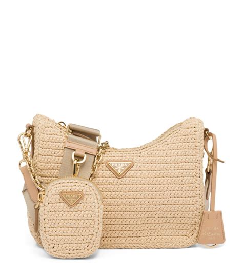 prada raffia crossbody bag